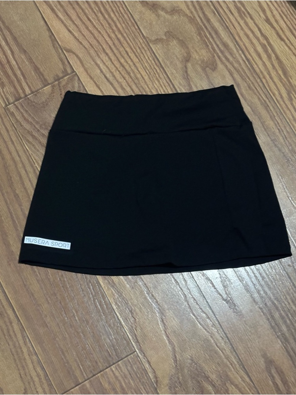 Muse Black Midi Skort with Subtle Logo